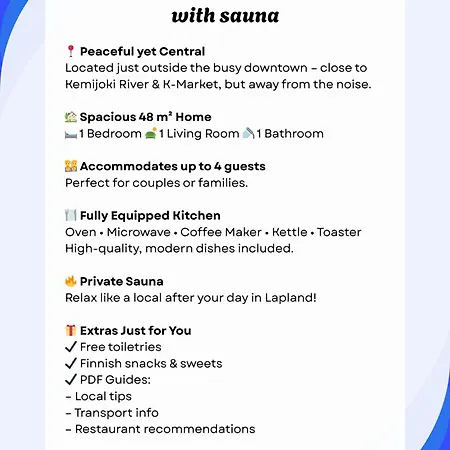 Apartment Center With Sauna *